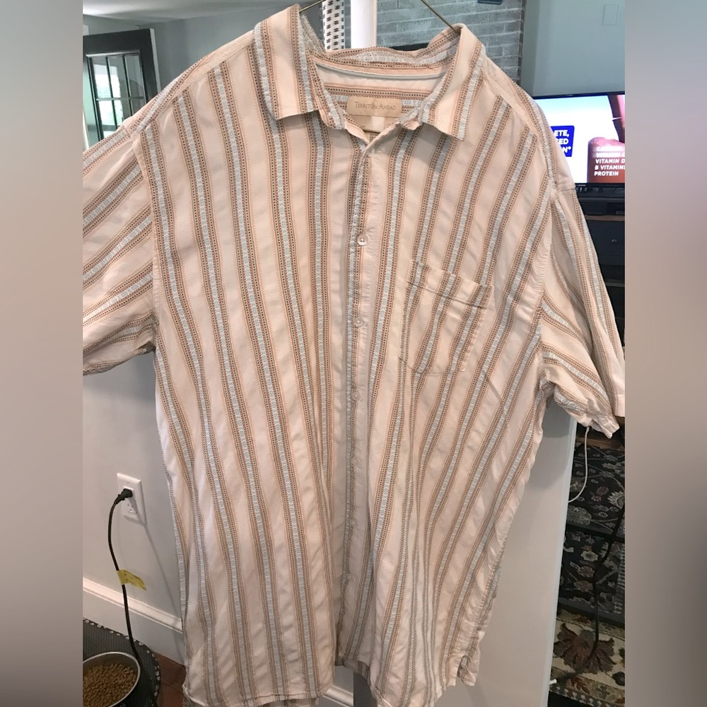 Men’s button down shirt.